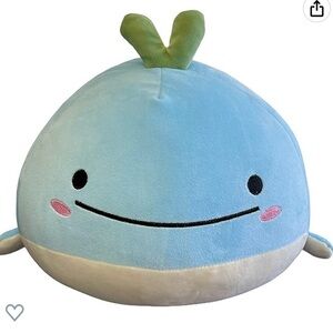 SNUGGABOOS Wally The Whale Blue Squish Plush Pillow Squishie 15”